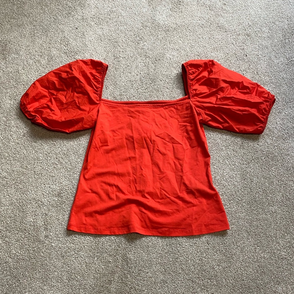 H&M Puff Sleeve Crop Top